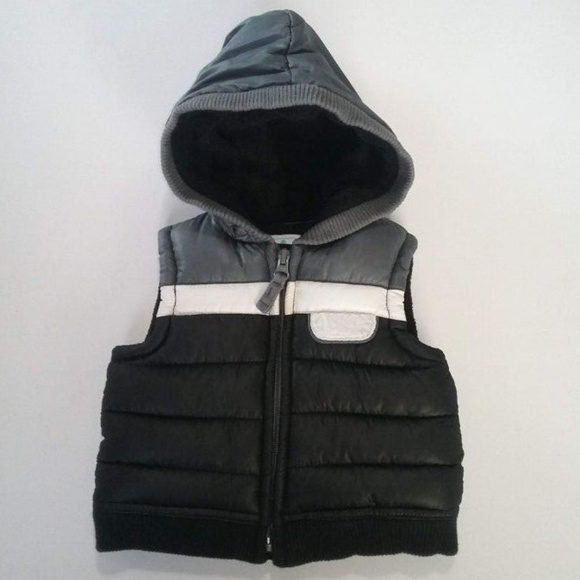 baby boy black puffer vest